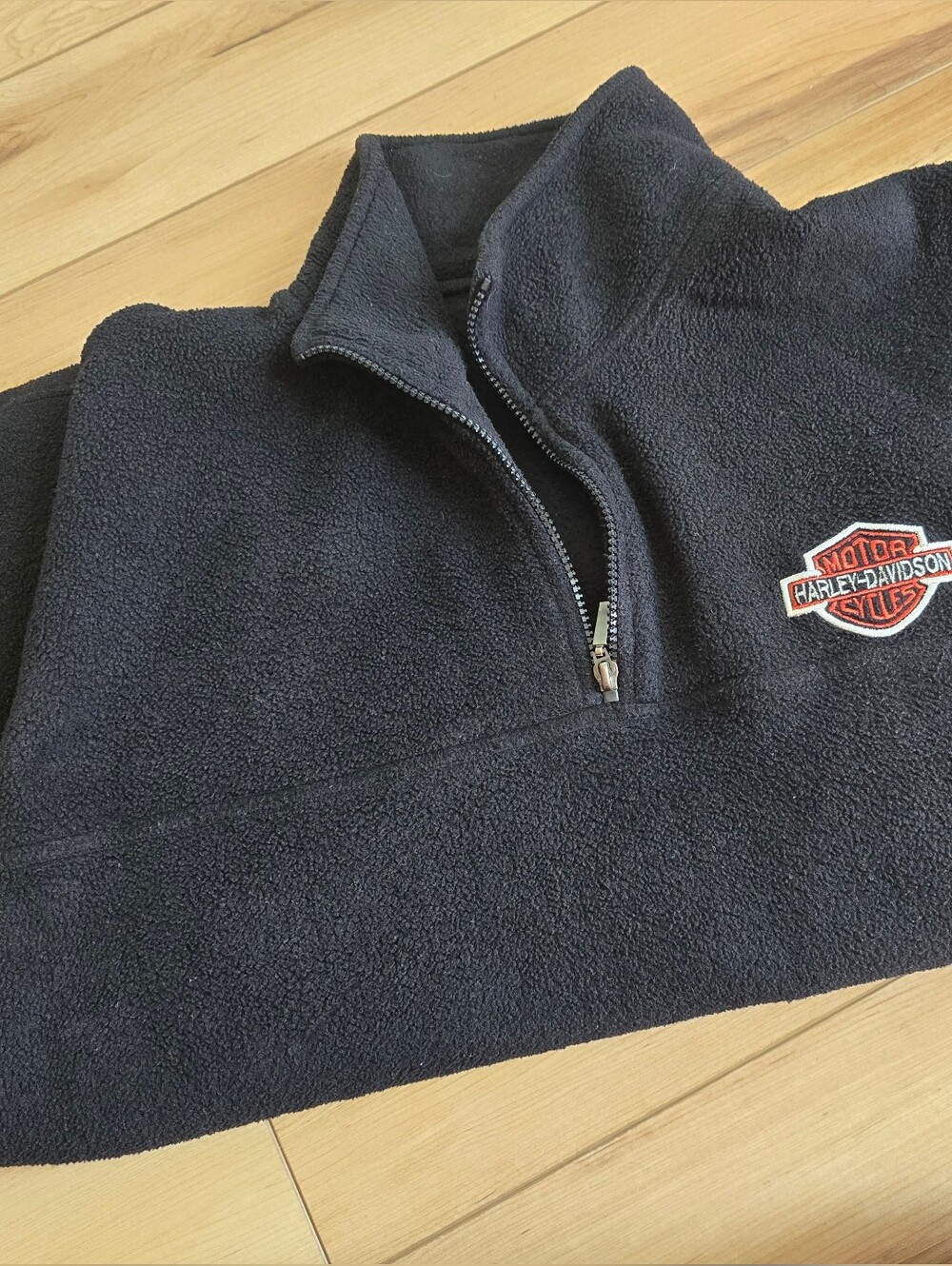 Harley-Davidson Black Fleece Quarter-Zip Pullover Mens Xl